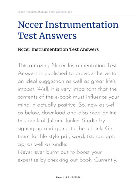 how hard is the nccer instrumentation test|instrumentation nccer test study guide.